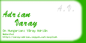 adrian varay business card